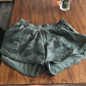 Lululemon army green camo shorts